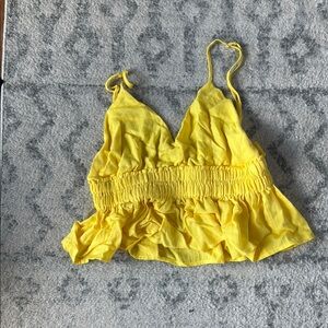 Cotton Candy Yellow Ruffled Blouse